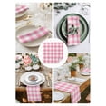 thumbnail image 3 of Pink Buffalo Check Cloth Napkins Set of 8 Reusable Dinner Napkins, Valentine's Day Modern Rustic Plaid Cocktail Napkin Washable Table Napkins for Wedding/Holiday Party/Baby Shower 20"x20", 3 of 7
