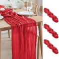 thumbnail image 1 of Table Runner Ase'm - Mantel de gasa (3 unidades, 89 x 305 cm), color rojo, 1 of 7