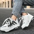 thumbnail image 6 of Yiomxhi Kids Roller Shoes, Girls Boys Sneakers with Wheels, Become Sport Sneaker for Birthday Children Christmas Gift, Adjustable Roller Skates Suitable for School Outdoor, 6 of 7