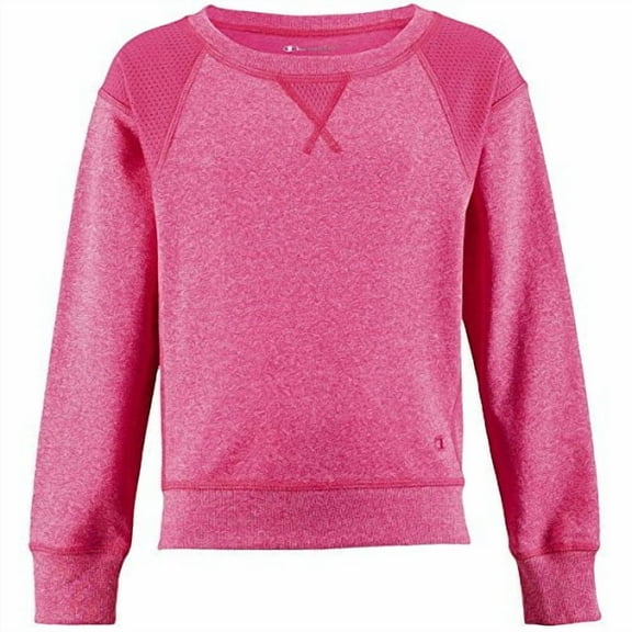 Champion Gear Girls' Marilyn French Terry Pullover Sweatshirt Pink L