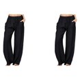 thumbnail image 1 of Pantalones sueltos para mujer Sonducket Tiempo libre casuales Negro M Negro METRO, 1 of 6