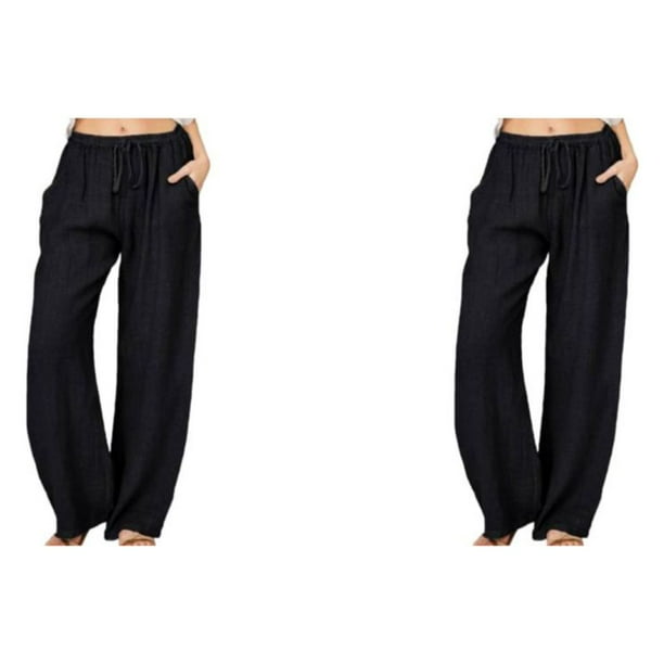 Pantalones sueltos para mujer Sonducket Tiempo libre casuales Negro M Negro METRO