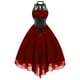 thumbnail image 3 of Vestido de corsé gótico sin mangas para mujer estilo victoriano, con retazos de encaje, estilo vintage, estilo punk, para cóctel y fiesta, 3 of 5
