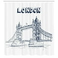 thumbnail image 3 of Ambesonne London Shower Curtain, Europe Big Ben Landmark, 69"Wx70"L, Black White, 3 of 3