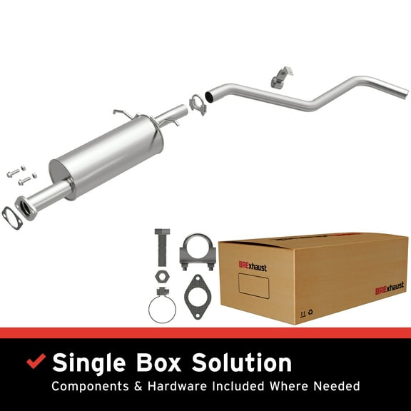 BRExhaust OE Replacement Exhaust System Kit 106-0340: Compatible with 1990-1994 Nissan D21 2.4L, 1995-1996 Nissan Pickup 2.4L