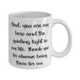thumbnail image 2 of Dad Gifts For Father, Dad, you are my hero and the guiding light in my life. Thank you, Sarcasm Dad 15oz Mug, Cup From Son, Inexpensive fathers day gifts, Cheap fathers day gift ideas, Budget, 2 of 2