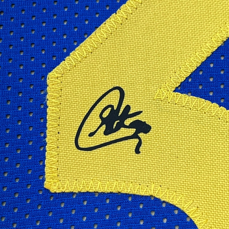 Stephen Curry Facsimile Autographed Golden State Warriors Blue Basketball Jersey - Men's Size XL