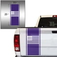 thumbnail image 2 of American USA Flag Racing Stripes Truck Tailgate Vinyl Decal Sticker Sport Lines Styling Straight Lines Compatible with Most Pickup Trucks Back Graphic Sporting (11" x 25", Purple), 2 of 8