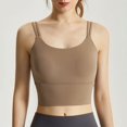 thumbnail image 1 of Camisola deportiva con tirantes finos para correr, con almohadilla fija integrada para el pecho, a prueba de golpes, de secado rápido, para la espalda y fitness, 1 of 6
