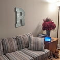 thumbnail image 6 of Huge 20" Metal Letter "R" Wall Decor, Silver with Rusted Edges by SciencePurchase, 6 of 6