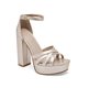 thumbnail image 1 of Sandalia con Tacón Exterior Sintético Color Oro Para Mujer De RBCOLLECTION, 1 of 3