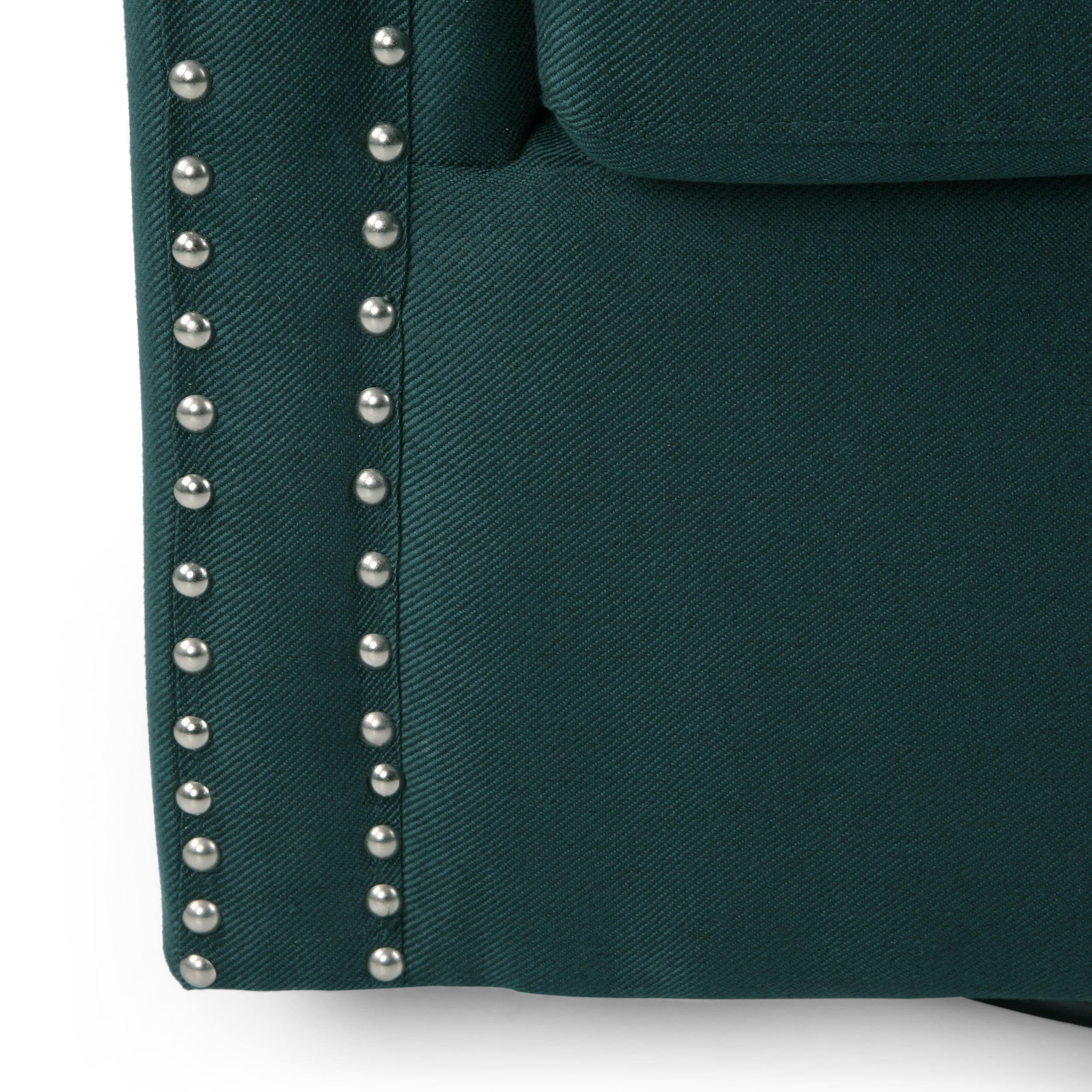 Noble House Maya Fabric Swivel Chair, Green, Black