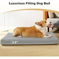 thumbnail image 6 of Indestructible Dog Beds for Large Dogs, Orthopedic Memory Foam Pet Bed with Oxford Fabric, Waterproof Outdoor Dog Bed for Kennel with Washable Cover and Non-Slip Bottom, 41''x27'', Grey, 6 of 8