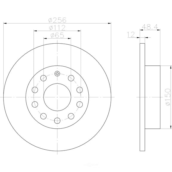 Hella 355122622 Hella Pagid - High Carbon and Fully Coated Fits select: 2007 VOLKSWAGEN JETTA WOLFSBURG, 2006 VOLKSWAGEN JETTA TDI LEATHER