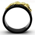 thumbnail image 3 of IP Gold+ IP Black (Ion Plating) Stainless Steel Ring with No Stone for Women No Stone Stone Color Style TK2240 Size 11, 3 of 4