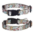 thumbnail image 3 of CBFFDC Sealing Closure Dog Collar Adjustable Dog Collar with D Ring Tear Resistant Stylish Floral Pattern Pet Neck Strap for Outdoor, 3 of 6