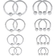 thumbnail image 4 of Briana Williams 16G Horseshoe & Captive Bead Nose Hoop Septum Piercing Jewelry Rings, 4 of 4