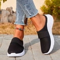 thumbnail image 7 of YOUYEDIAN Womens Orthopedic Shoes Arch Support Non Slip Slip on Tennis Shoes Wide Width Knitted Mesh Stretch Work Shoes Comfort 2026 New Foam Shoes (Black), 7 of 7