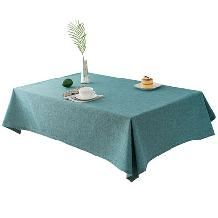 

Rectangular Tablecloth Cotton Linen Solid Color Tablecloth Washable No Fade Anti-slip Wrinkle Free Table Cover For Conference Banquet Party Picnic -Q-140*180cm