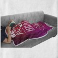 thumbnail image 6 of Fitness Soft Flannel Fleece Throw Blanket, Typographic Design with Be Active Be Healthy Be Happy Words, Cozy Plush for Indoor and Outdoor Use, 50" x 60", Fuchsia White Peach, by Ambesonne, 6 of 6