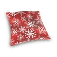 thumbnail image 4 of Red Snowflake Christmas Square Throw Pillow Covers Couch Decorative Pillow Cases Outdoor Sofa Cushion Cover Modern Decor for Bed Living Room 16" x 16", 4 of 7