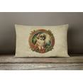 thumbnail image 4 of Tibetan Spaniel Christmas Flowers Throw Pillow 12 in x 16 in, 4 of 4