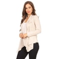 thumbnail image 2 of Women's Solid Open Front Long Sleeve Lightweight Soft Basic Sweater Cardigan, 2 of 4