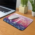 thumbnail image 5 of WIRESTER 8.66x7.08 in Rectangle Mouse Pad with Non-Slip Rubber Base for Computers, Laptop, Office & Home - Gliter Pink Blue F, 5 of 5