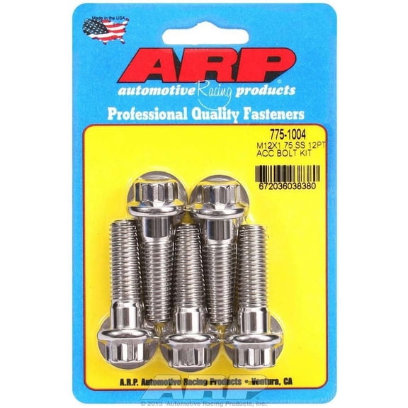 Arp S/S Bolt Kit - 12pt. (5) 12mm x 1.75 x 40mm