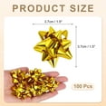 thumbnail image 2 of Uxcell 100 pack Small Star Gift Bows, Self-Adhesive Bows for Holiday Weddings Birthday Party Gold, 2 of 6