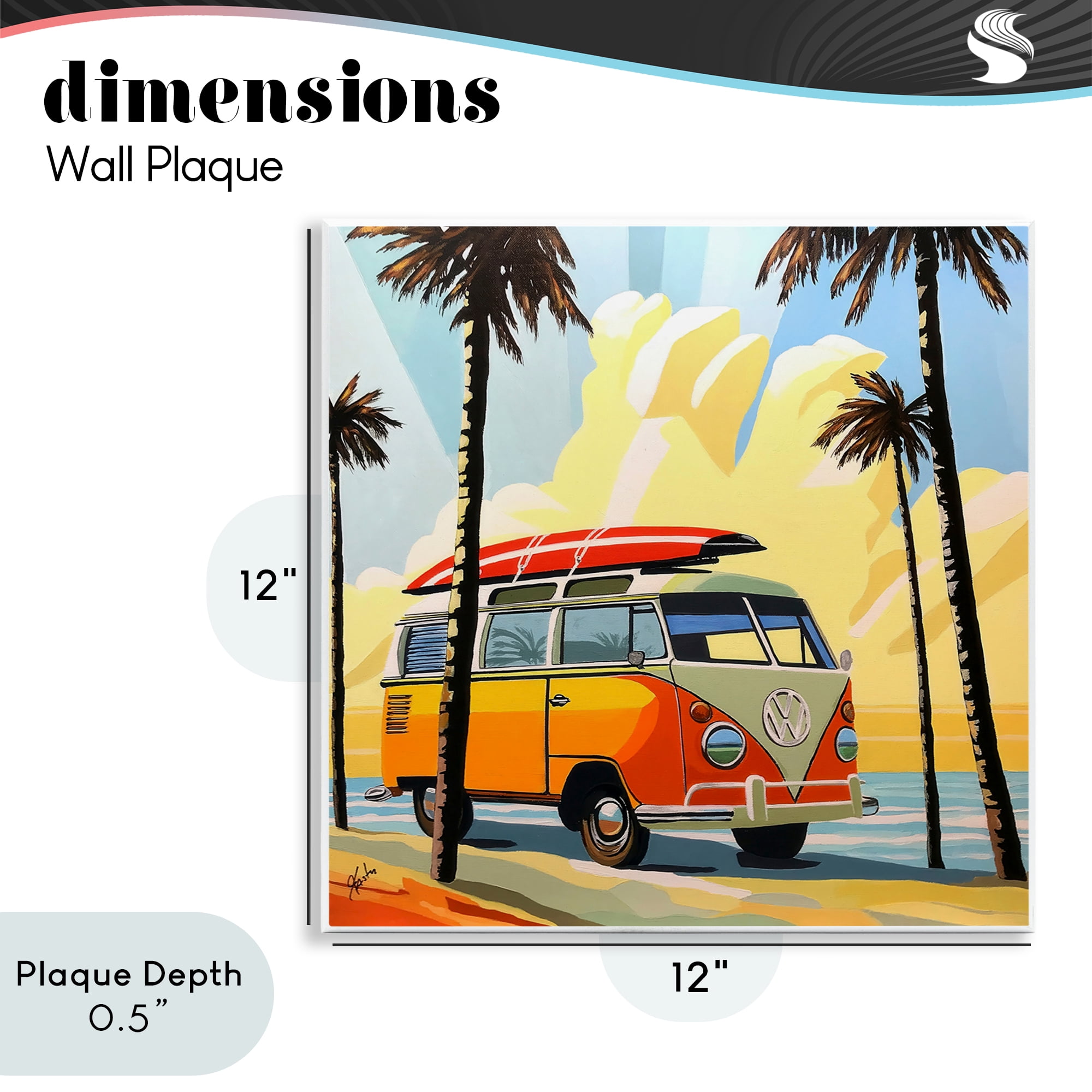 Stupell Industries Road Trip Beach Van Wall Plaque Art, design by John Jaster