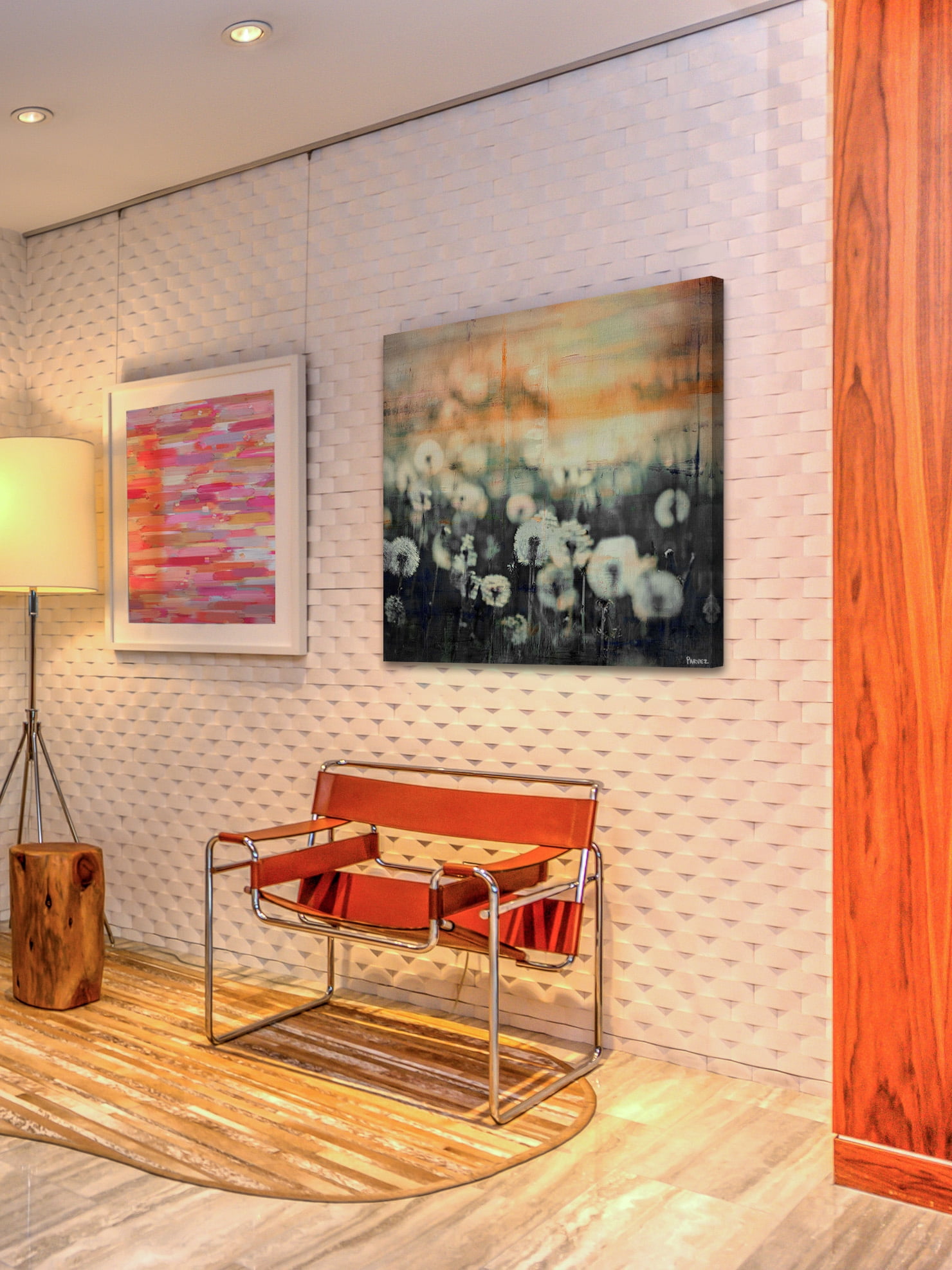 "Dandy Puff Meadow" Painting Print on Wrapped Canvas