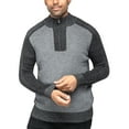 thumbnail image 3 of X RAY JEANS Mens Quarter-Zip Pullover Sweater, Charcoal Grey, S, 3 of 5