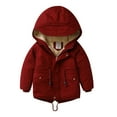 thumbnail image 3 of Esaierr 3-10 Years Boys Girls Hooded Coats Jacket for Toddler Kids,Warm Fleece Coats Windproof Zipper Padded Coats, 3 of 9
