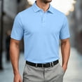 thumbnail image 2 of WAYUTE Polo Shirts for Men Short Sleeve Lapel Button Down Solid Color Breathable Classic Fit Golf Shirt Work Business Casual Summer, 2 of 5