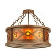 thumbnail image 2 of Meyda Tiffany 129143 Donya 4 Light 20" Wide Semi-Flush Drum Ceiling Fixture - Red Rust, 2 of 5