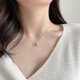 thumbnail image 2 of Collar delicado en forma de lágrima para mujeres y niñas, plata esterlina, minimalista, sencillo, con pequeñas cuentas ovaladas y colgantes en forma de pera, gargantilla, collar BFF, moda ajustable., 2 of 5