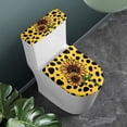 thumbnail image 1 of HELLHERO Sunflower Toilet Lid Seat Cover Soft Toilet Seat Cover Set & 2 Piece Elastic Edge Adjustable, 1 of 6