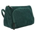 thumbnail image 1 of Bolsa de cosméticos de pana de gran capacidad, portátil, multifuncional, bolsa de maquillaje para mujeres y niñas, esmeralda, 1 of 12