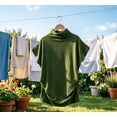 thumbnail image 4 of BRGZLK Women's Mock Neck Ruffle Short Sleeve Tops Solid Color Round Neck Cozy Breathable T Shirt Summer Casual Fashion Clothing Army Green XXXL, 4 of 5