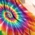 thumbnail image 3 of Colorful Rainbow Tie Dye Spiral Pattern Blanket,Comfortable Soft Flannel Throw Blanket,All Season,Warm Lightweight Blankets for Sofa Bed Couch Living Room Chair,30"x40", 3 of 4