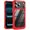 Red, variant on For Apple iPhone 18 Pro Ultimate CaseX Transparent Hybrid Case with Metal Buttons And Camera Edges - Black