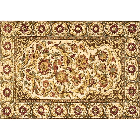 Ahgly Company Indoor Rectangle Persian Brown Traditional Area Rugs, 4' x 6'