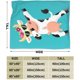 thumbnail image 3 of Bonita y divertida manta de felpa de vellón con diseño de vaca, de piel sintética, suave, acogedora, cálida y esponjosa, de microfibra, para cama, sofá, sillón, siesta de otoño, viajes, campamentos,, 3 of 8