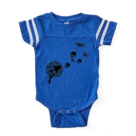 

CafePress - Dandelion Skull_Bl - Cute Infant Baby Football Bodysuit