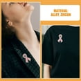 thumbnail image 3 of OUNONA 4pcs Awareness Lapel Pin Brooch Rhinestone Ribbon Breastpin Alloy Brooch Badge Cancer Awareness Pins World Cancer Day Souvenir Party Brooch, 3 of 8