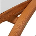 thumbnail image 4 of Outdoor Cedar Wood Rocking Patio Lounge Daybed with White Textilene Fabric & Canopy, 4 of 8