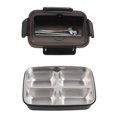 thumbnail image 3 of Bento Box, Lightweight  Compact 304 Stainless Steel Lunch Containers Plastic Material  For Office For Outdoor For School Black,Blue,Pink,White, 3 of 8