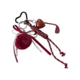 thumbnail image 4 of Heart Tassels Bows Beaded Braided Keychain Bag Charm Korean Styles Bags Pendant for Handbag Purse Backpack Accessories, 4 of 7
