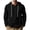 Black, variant on Linen Shirts for Men Long Sleeve 1/4 Button Down Drawstring Hoodies Pullover Summer Lightweight Linen Hoodies White